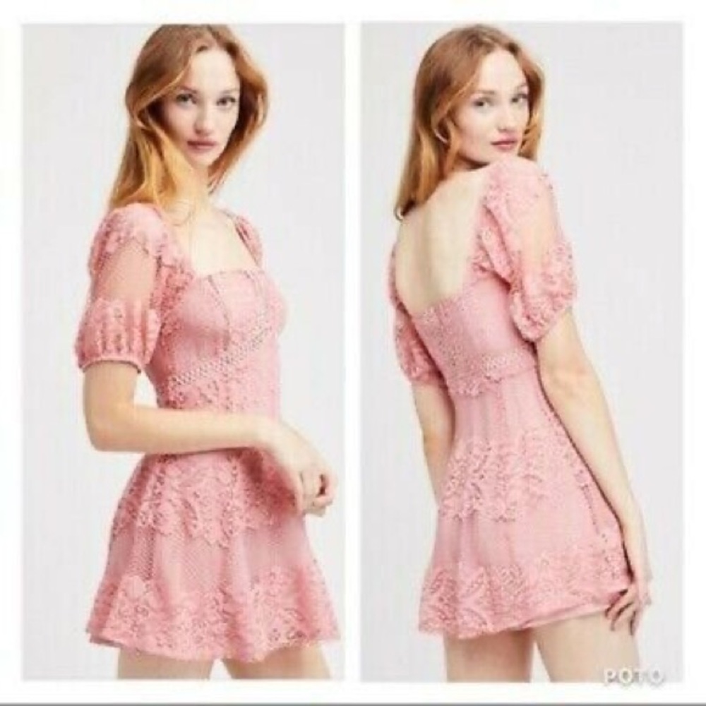 Free People Be Your Baby mini dress pink